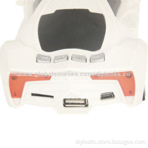 Music Car Style Card Reader Speaker with FM Radio and USB Player & LED Light, Sized 212 x 78 x 54mm